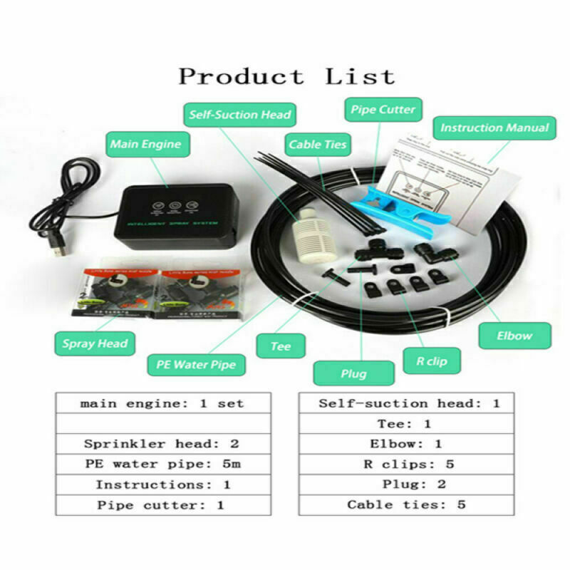 Reptile Humidifier Mister Fogger for Terrarium Automatic Timer Spray Mist Fogger