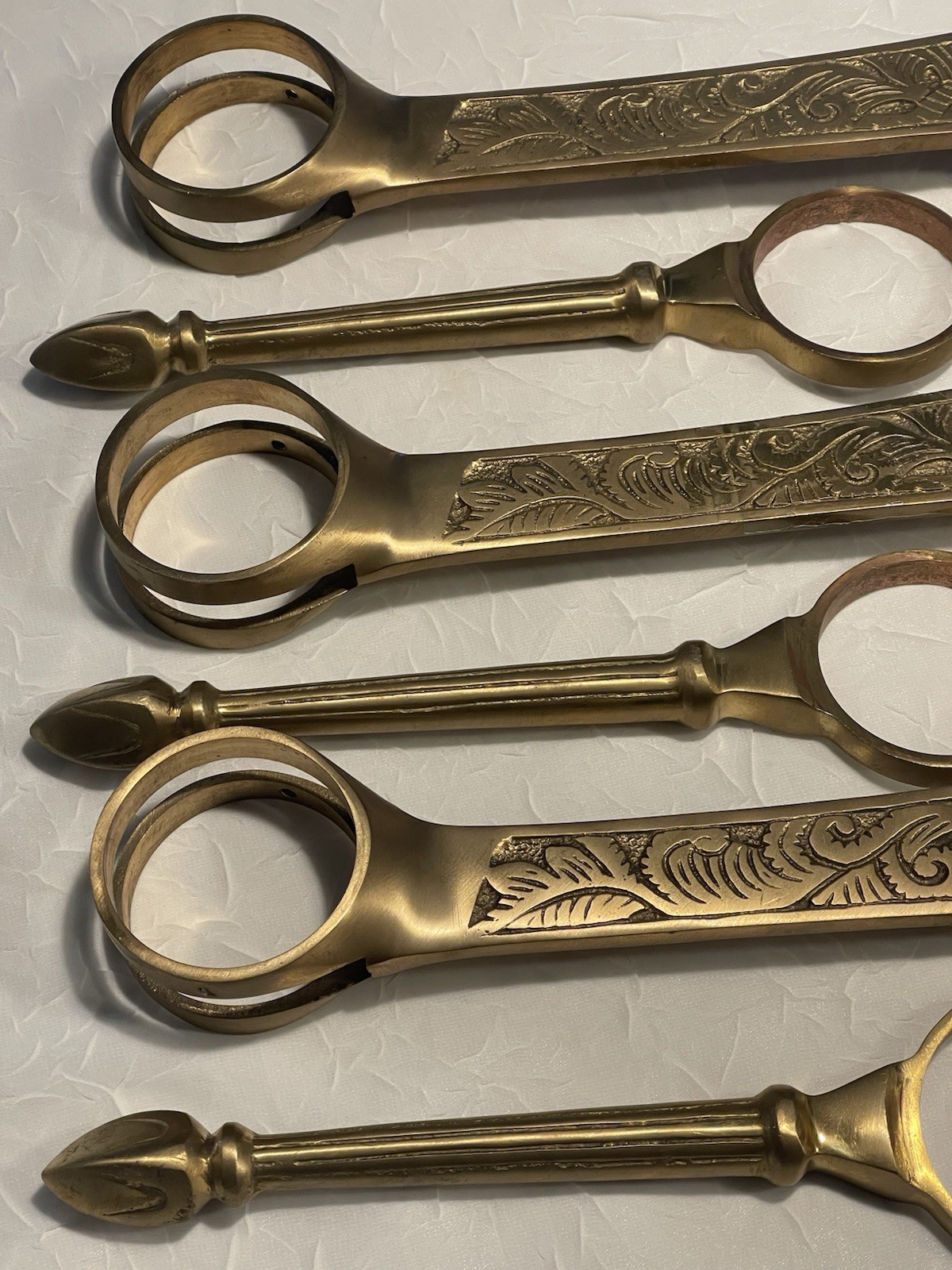 Swing Arm Cast Solid Brass Bar Foot Rail 2 Inches