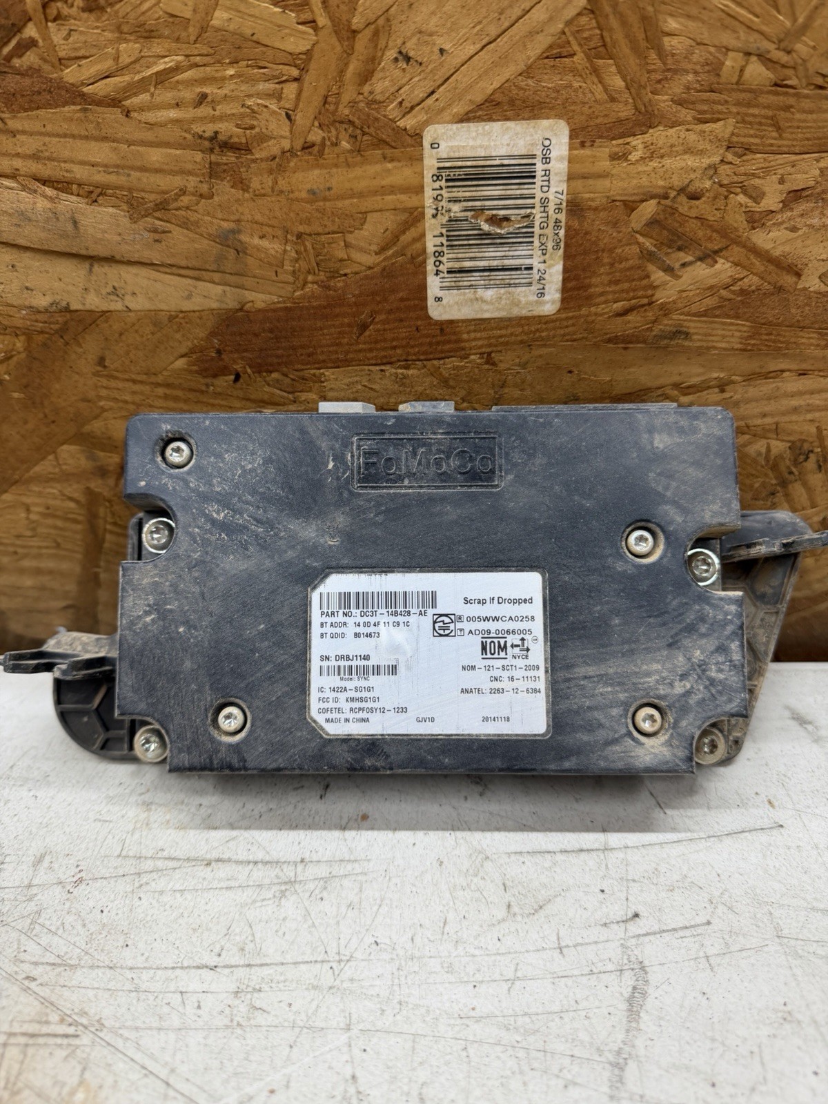 2015 - 2016 Ford F250 F350 Sync Communication Control Module OEM DC3T-14B428-AE