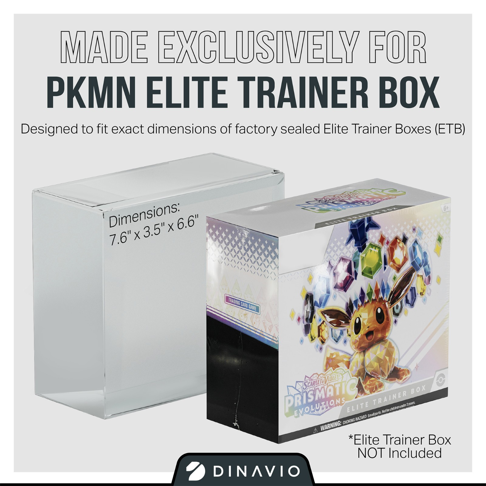 Plastic Pokemon Elite Trainer Box Protectors ETB Displays 10 PACK