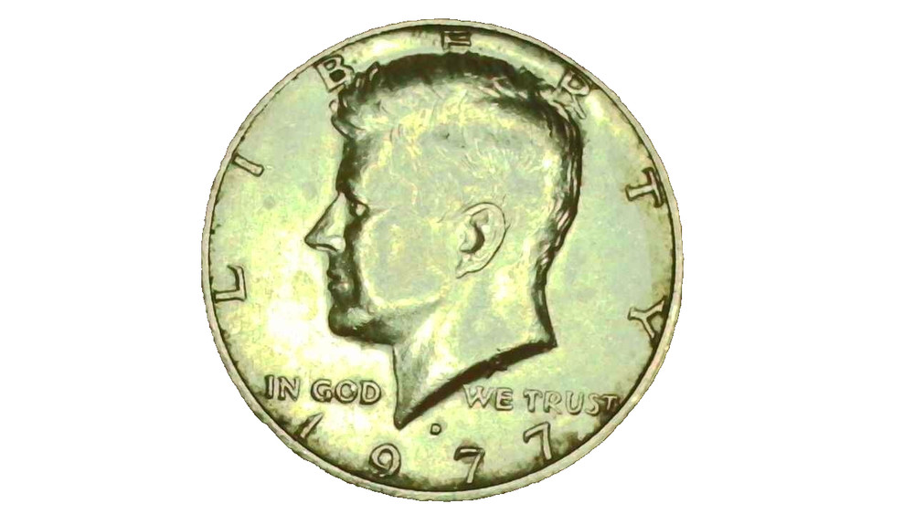 1977D Kennedy Half Dollar Error - Filled Mint Mark "D" Error - #249