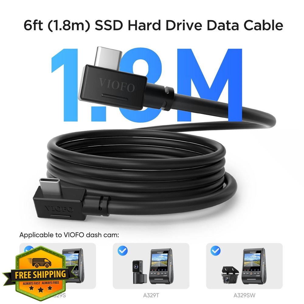VIOFO A329S Series 6ft SSD Hard Drive Data Cable