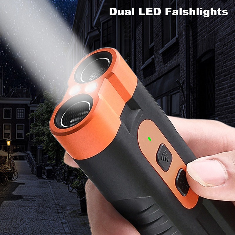 2025 Dual Head Ultrasonic Dog Repeller USB Rechargeable Dog Training Device