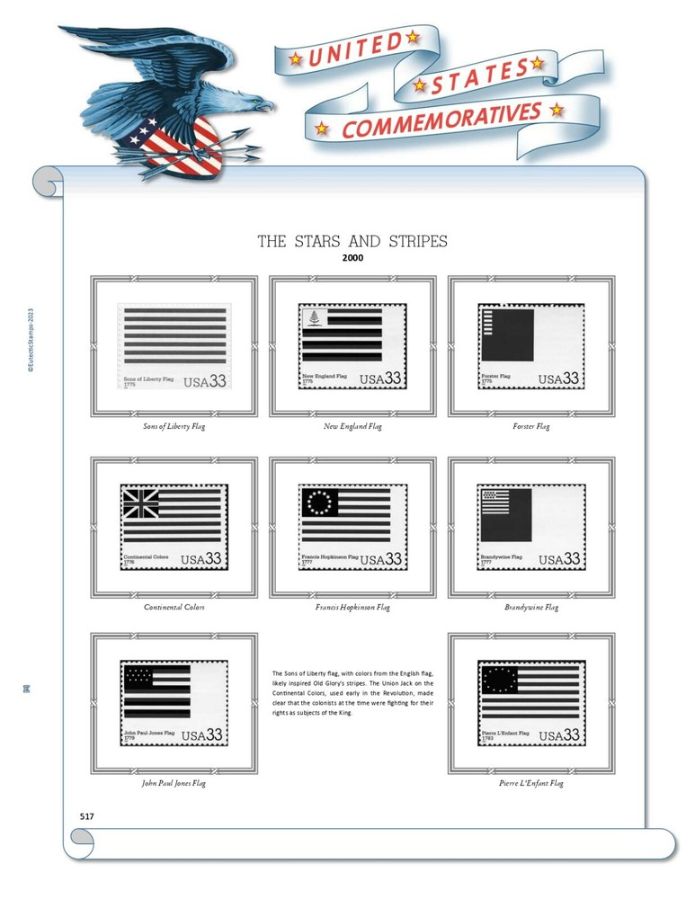 2000 U.S. Commemorative Singles COMPLETE Supplement (White Ace Alternative)