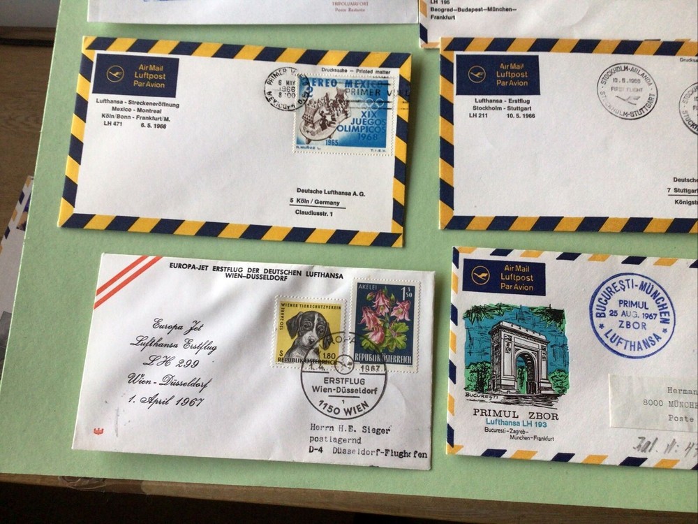 Airmail stamps covers 12 Mixed World Covers Ref A1331