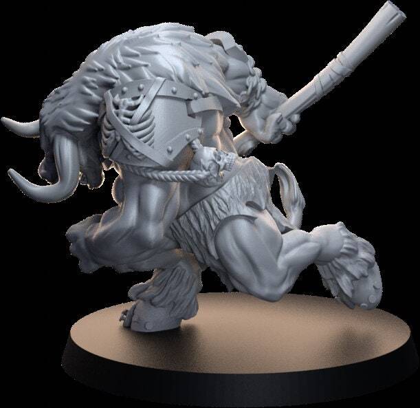 Charging Minotaur | DnD Miniatures | Tabletop Gaming| Tabletop Miniature |