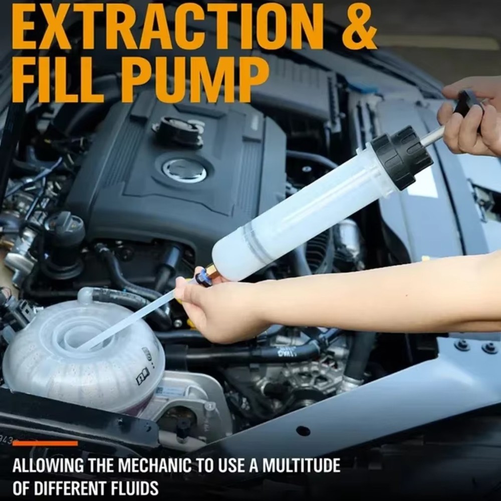 500CC Oil Extraction & Fill Pump Syringe Liquid Fluid Transfer Exchage Extractor