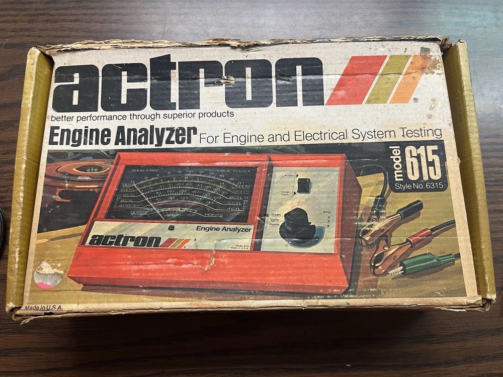 Vintage Actron Engine Analyzer with Box and Manual