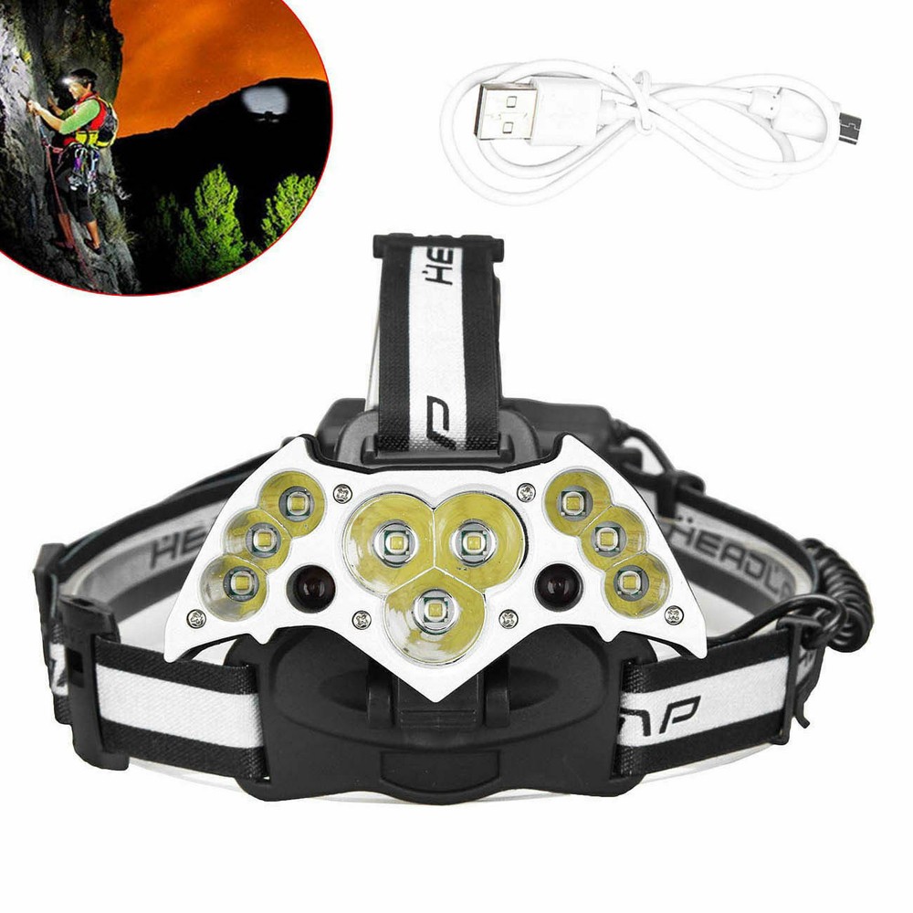 11X Rechargeable LED Headlamp Headlight 18650 Flashlight Head Torch