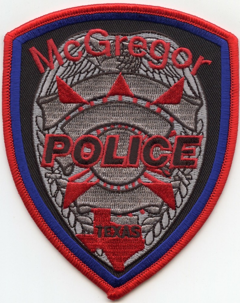 McGREGOR TEXAS TX POLICE PATCH
