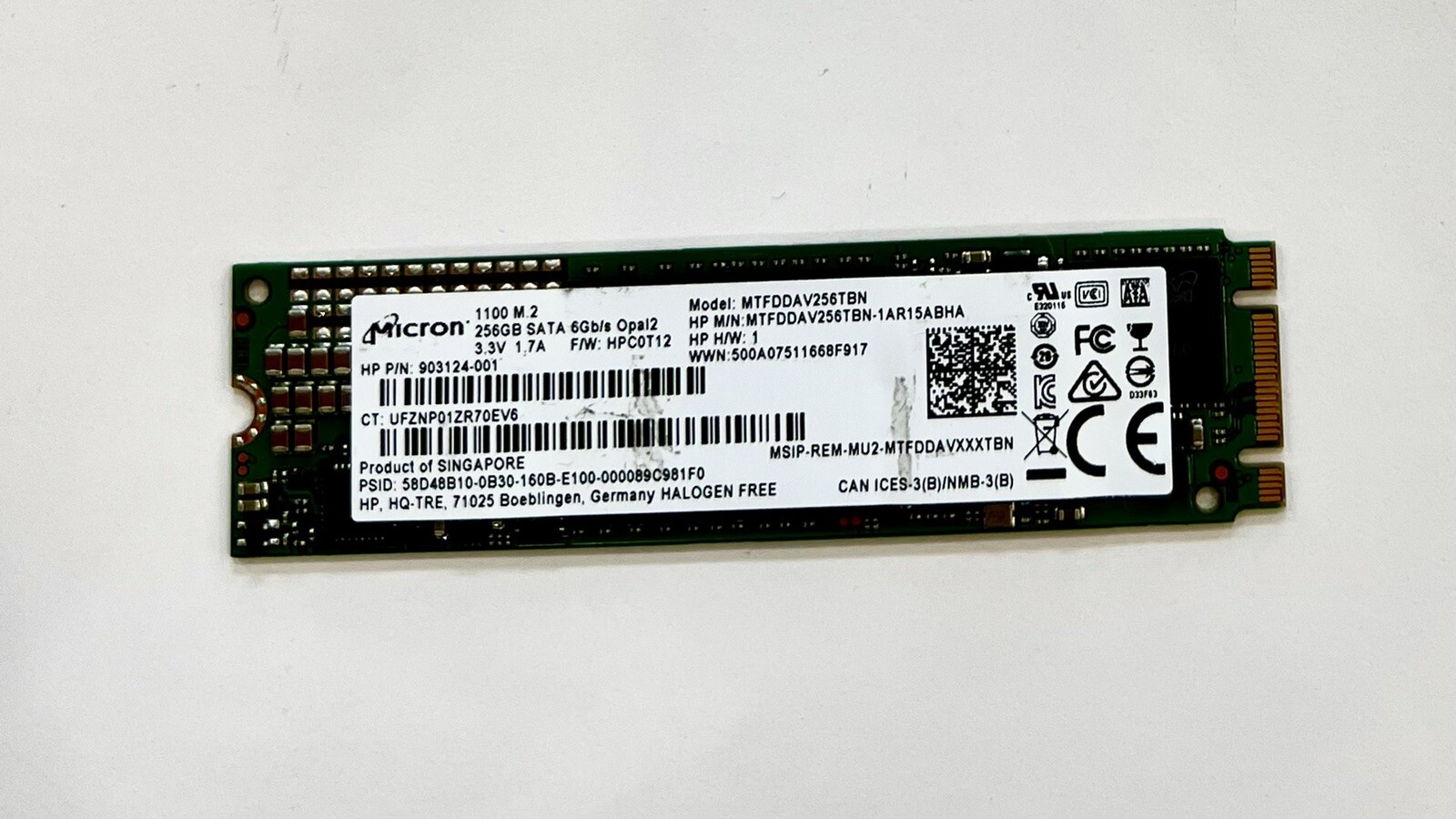 Micron 1100 M.2 2280 MTFDDAV256TBN 256GB 80mm Solid State Drive 1 Year Warranty
