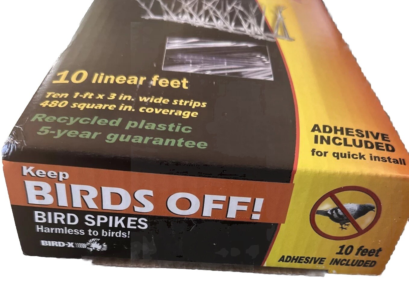 Birds Off! Plastic Polycarbonate Bird Spikes Kit 10 Feet NEW. PRICE DROP!