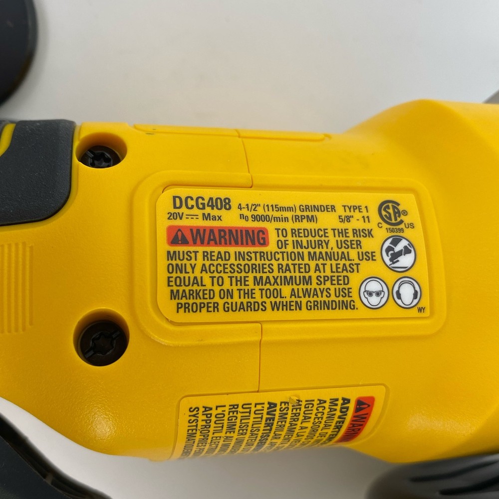 DeWALT 20V MAX Brushless 4-1/2 in. Paddle-Switch Angle Grinder DCG408B Bare Tool