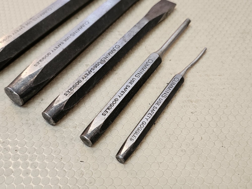 5 pc Cummins Chisel Punch Set USA like Snap *RARE*