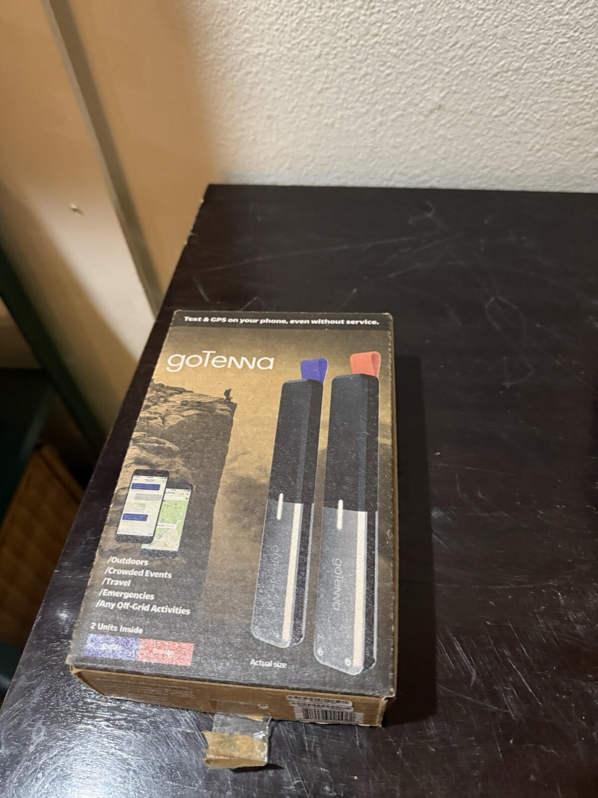 2 of GoTenna Off-Grid Texting SMS GPS Communicator Radio. Purple & Orange. 2x