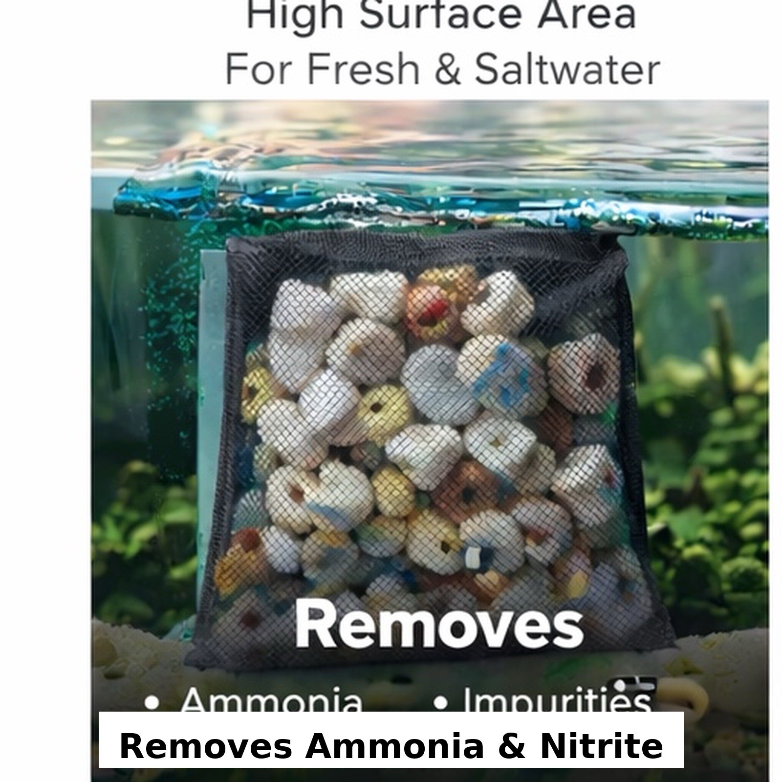 Aquarium Bio Filter Media 430g Ceramic Rings Fish Tank Mixed Filter Media