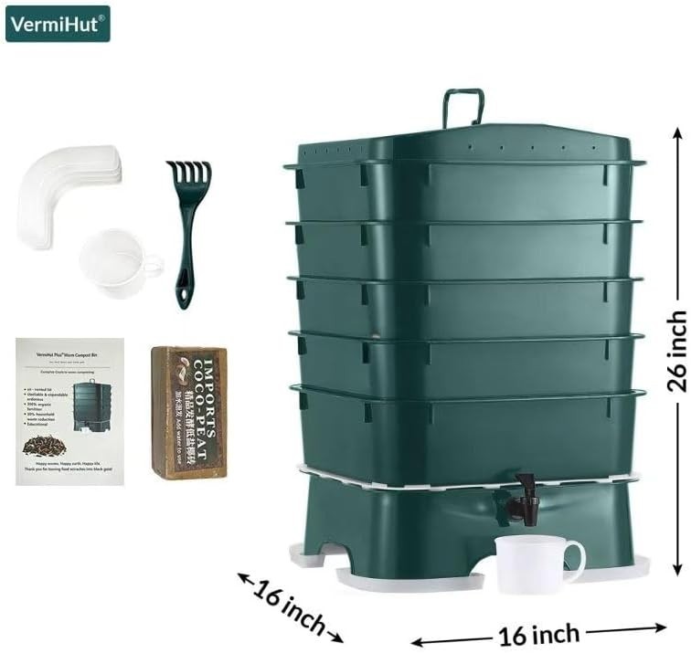 The Plus 5-Tray Worm Composter - Eco-Friendly Indoor & Outdoor Solution