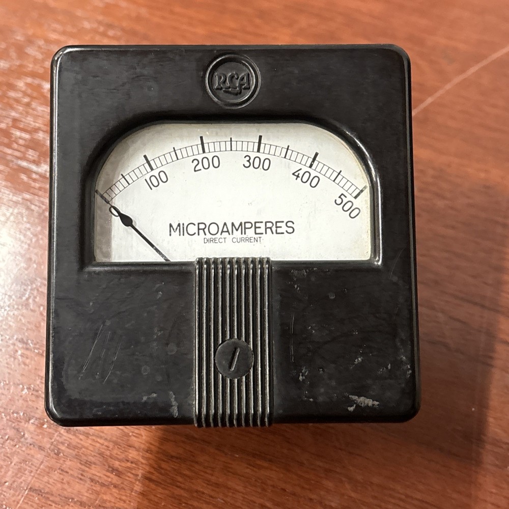 Vintage RCA DC Microamperes Panel Meter *** Untested