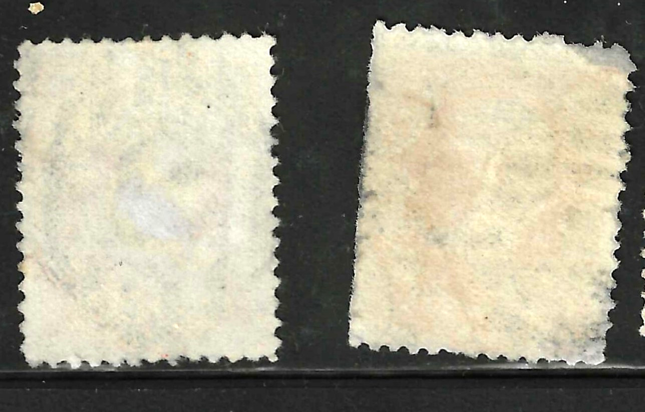 Sc #152 & 189 Numbers 2 & 4 Fancy Cancel 15 Cent Hamilton Banknote US 87A43