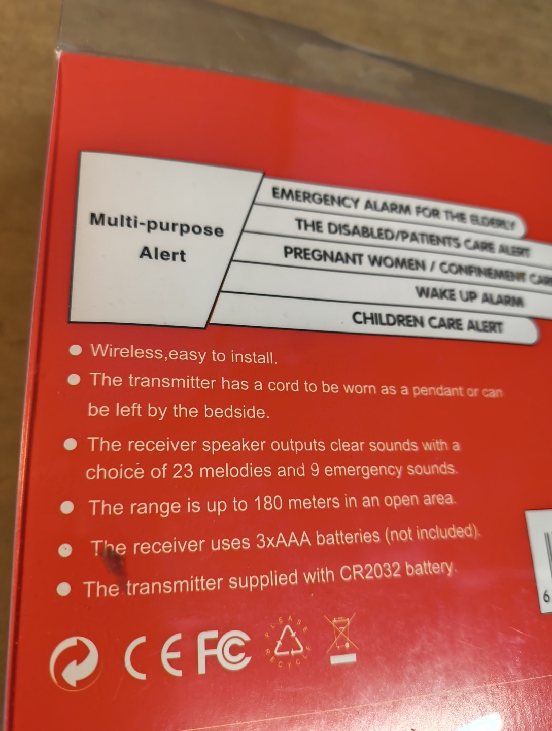 Home Care Alert Elderly Disabled Pregnant Child Care Or Wake Up Alarm