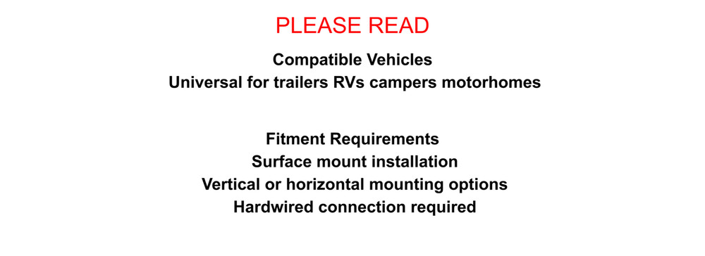 LED Tail Lights Rectangle Vertical Trailer Camper RV Tail Lights Stop Turn