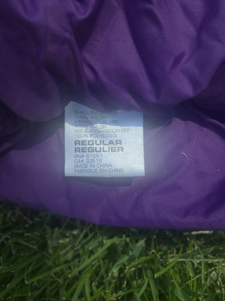 north face one sleeping bag purple Regular Used
