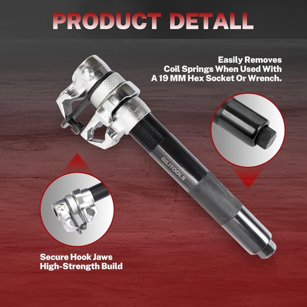 2-Piece Coil Spring Compressor Tool Heavy Duty Macpherson Strut Spring Compre...