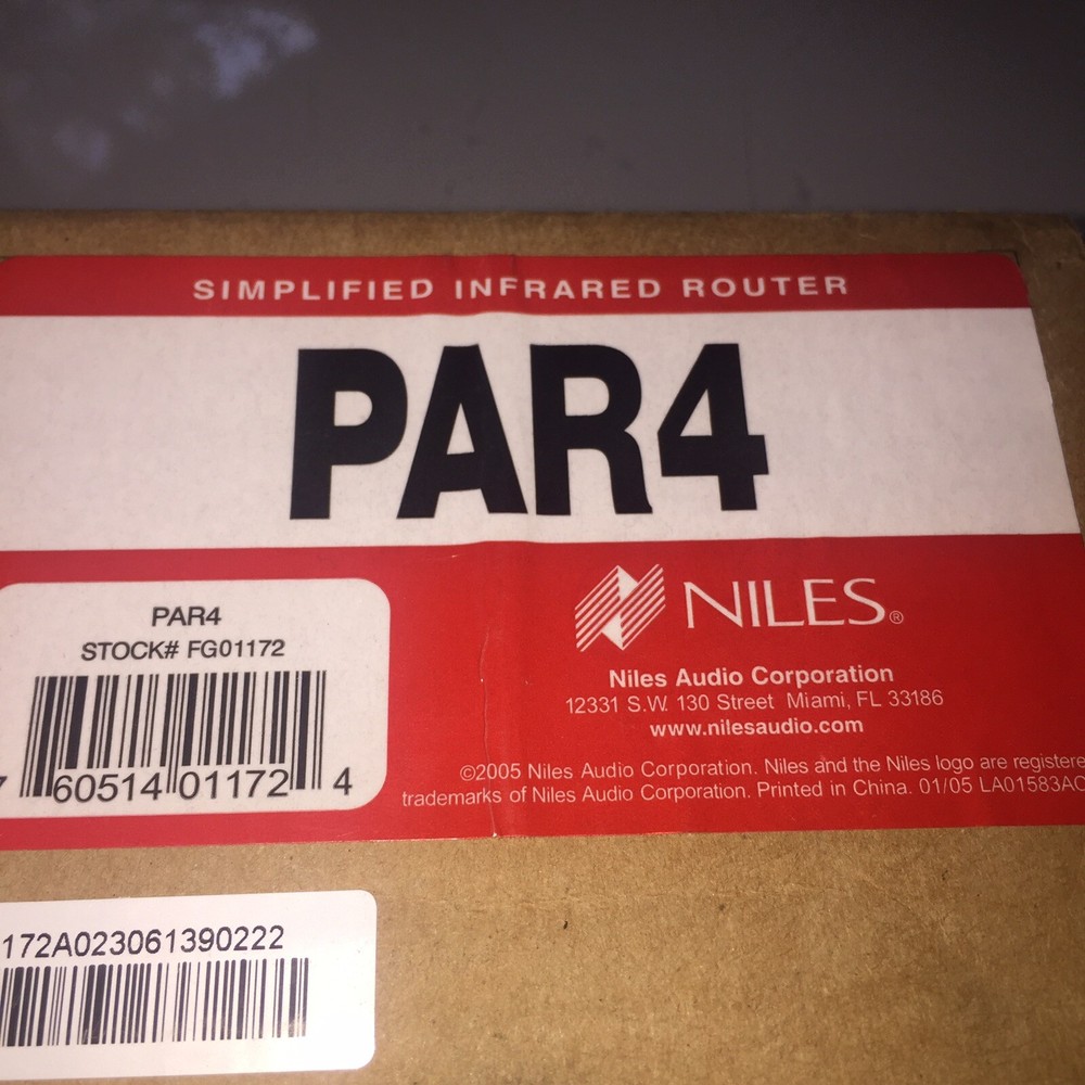 Niles Router Par4 Simplified Infrared