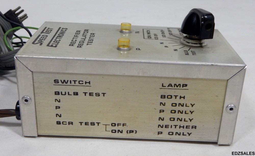 2 Speed Test Electronics Testers - Alternator / Rectifier Regulator Testing