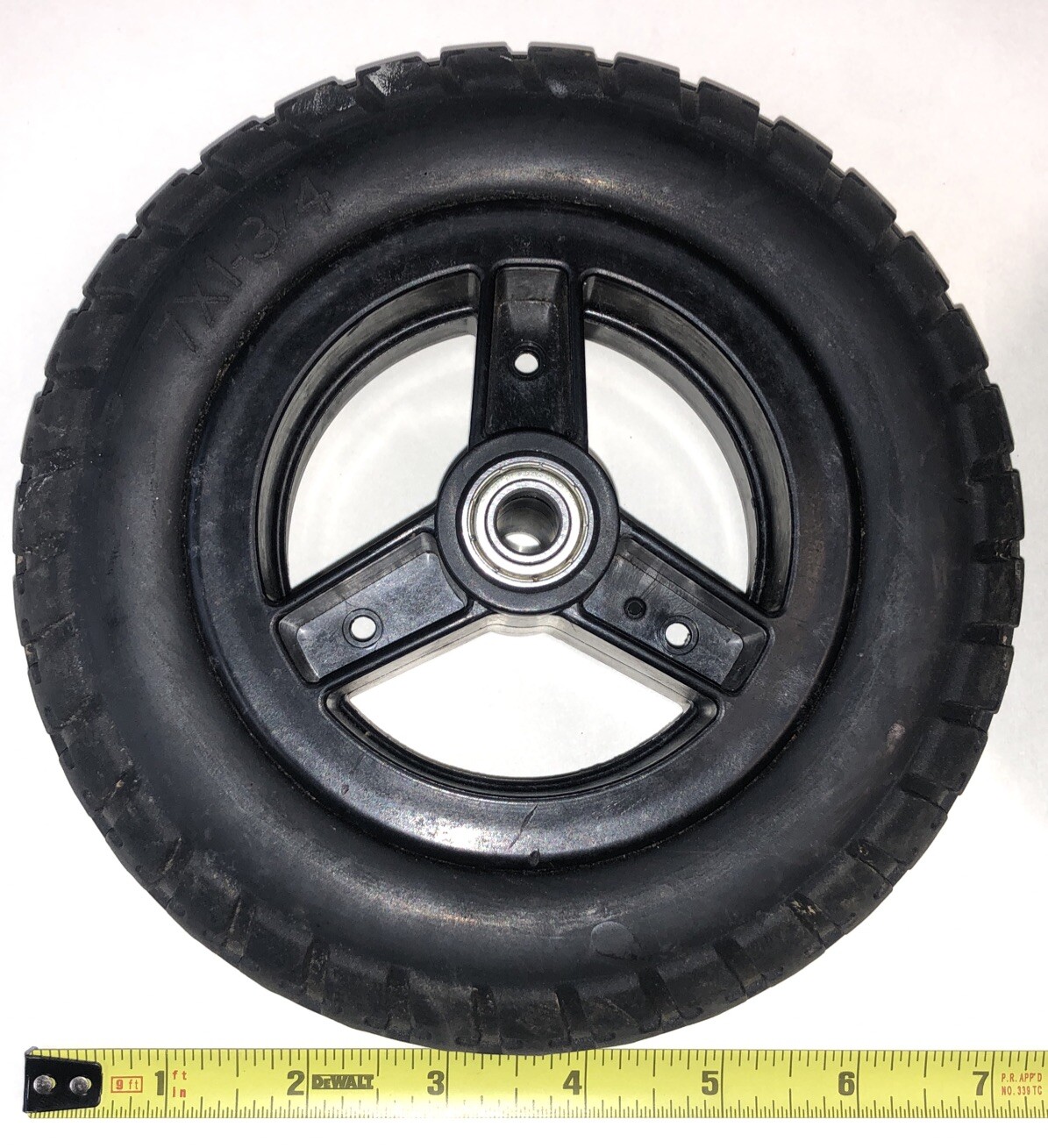 TWO 7” Inch swivel solid Wheel Caster Wheels Tires Rc robotics wagon rover cart