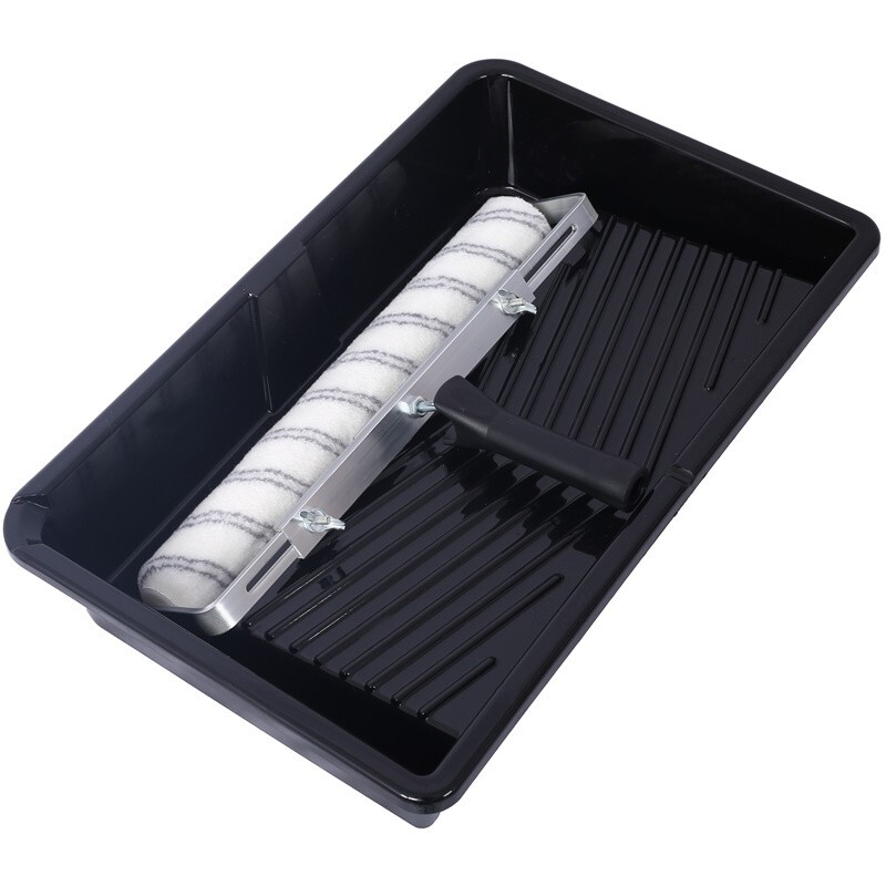 Reusable 5PC 18 Inch Paint Roller Kit 3 Washable Rollers w/Adjustable Frame