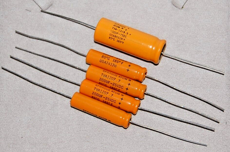(QTY5) SPRAGUE ATOM TVA SERIES MULTI VALUE CAPACITOR BUNDLE NOS