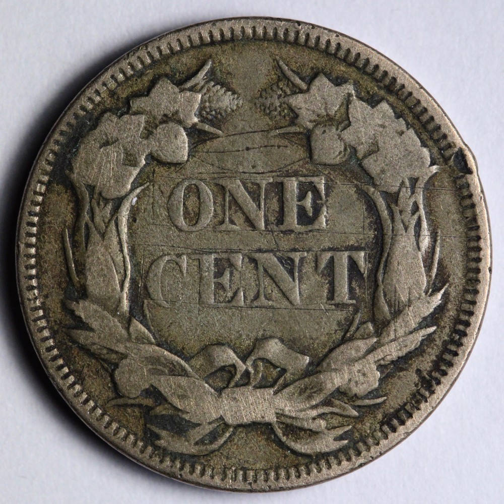 1857 Flying Eagle Cent Penny VF E108 UWNM