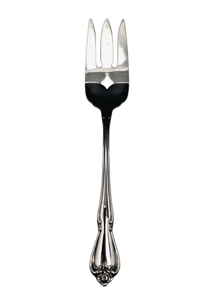 Oneida 1881 Rogers Arbor Rose True Rose Serving Fork Stainless Flatware 8.5"