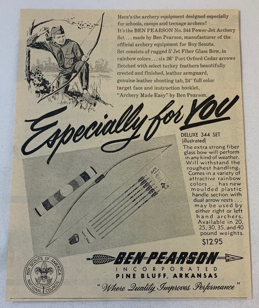 1959 BEN PEARSON archery ad ~ Especially For You