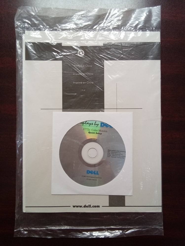 Dell E772c Color Monitor Quick Setup Guide