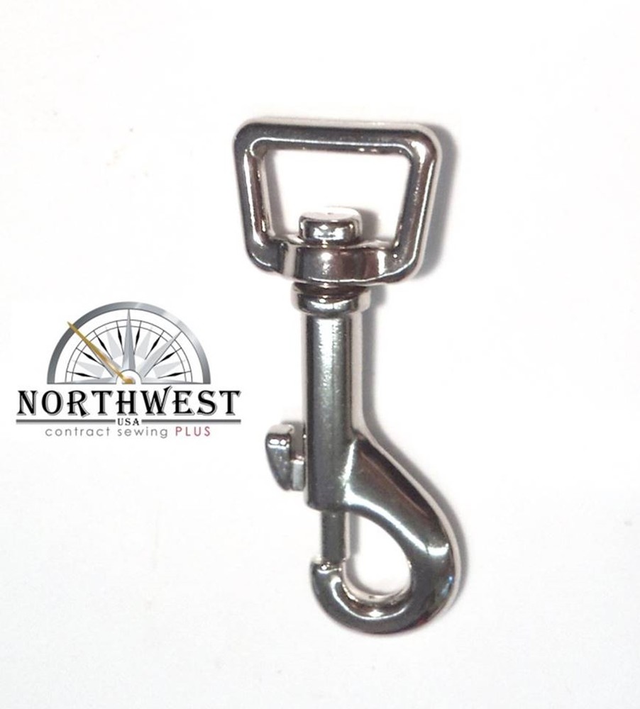 Swivel Snap Barrel Hook (Medium) for 3/4 inch webbing 25 units Nickle