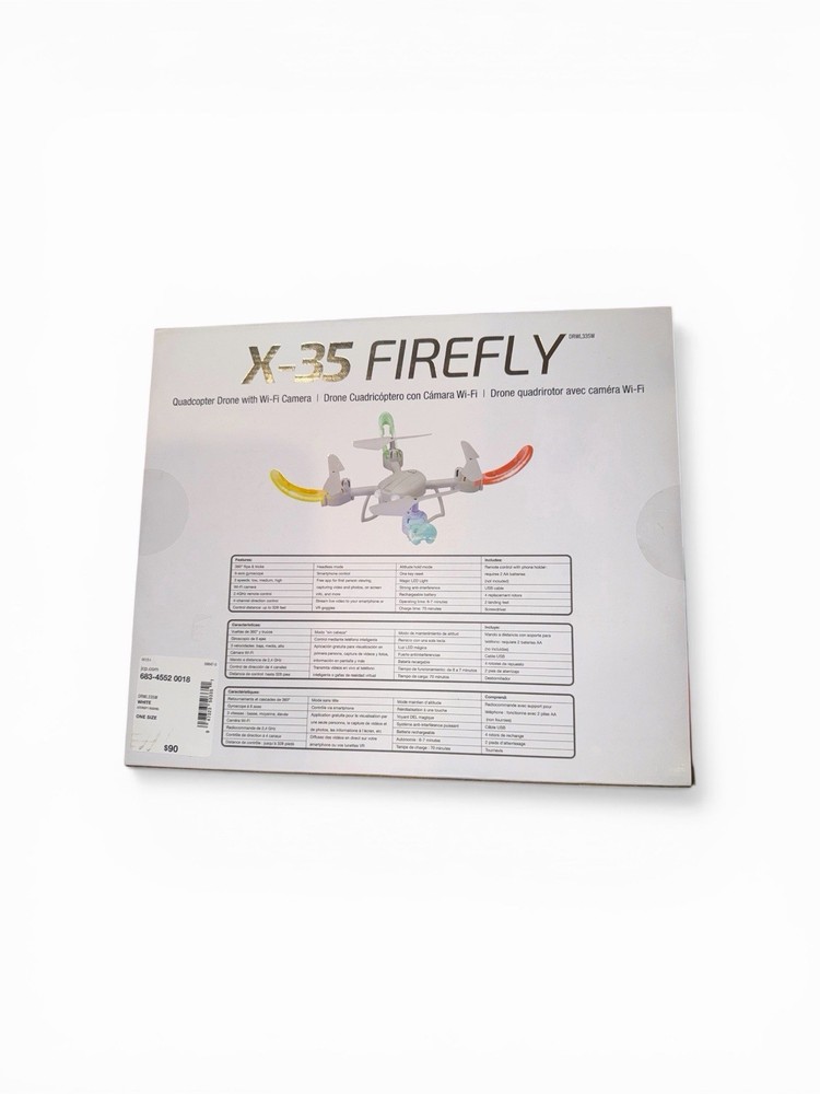 NIB Firefly X-35 Quadcopter Drone Wi-Fi Camera White