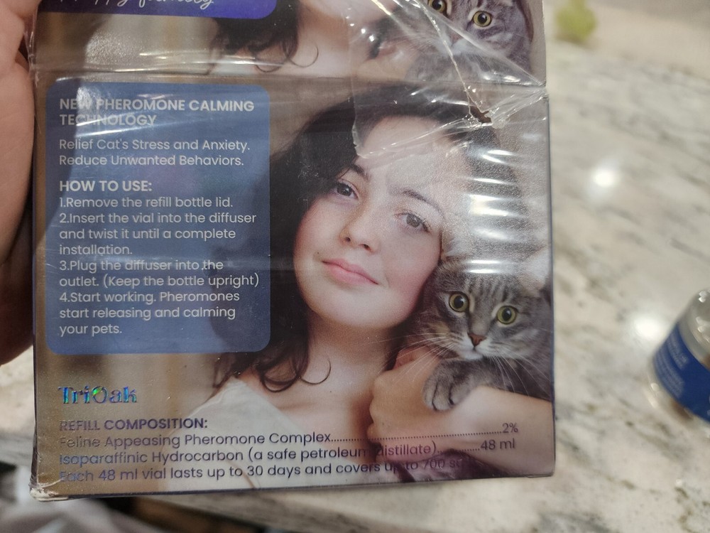 TriOak Cat Calming Diffuser Kit- Feline Anxiety Relief - Pheromone Diffuser 2-1