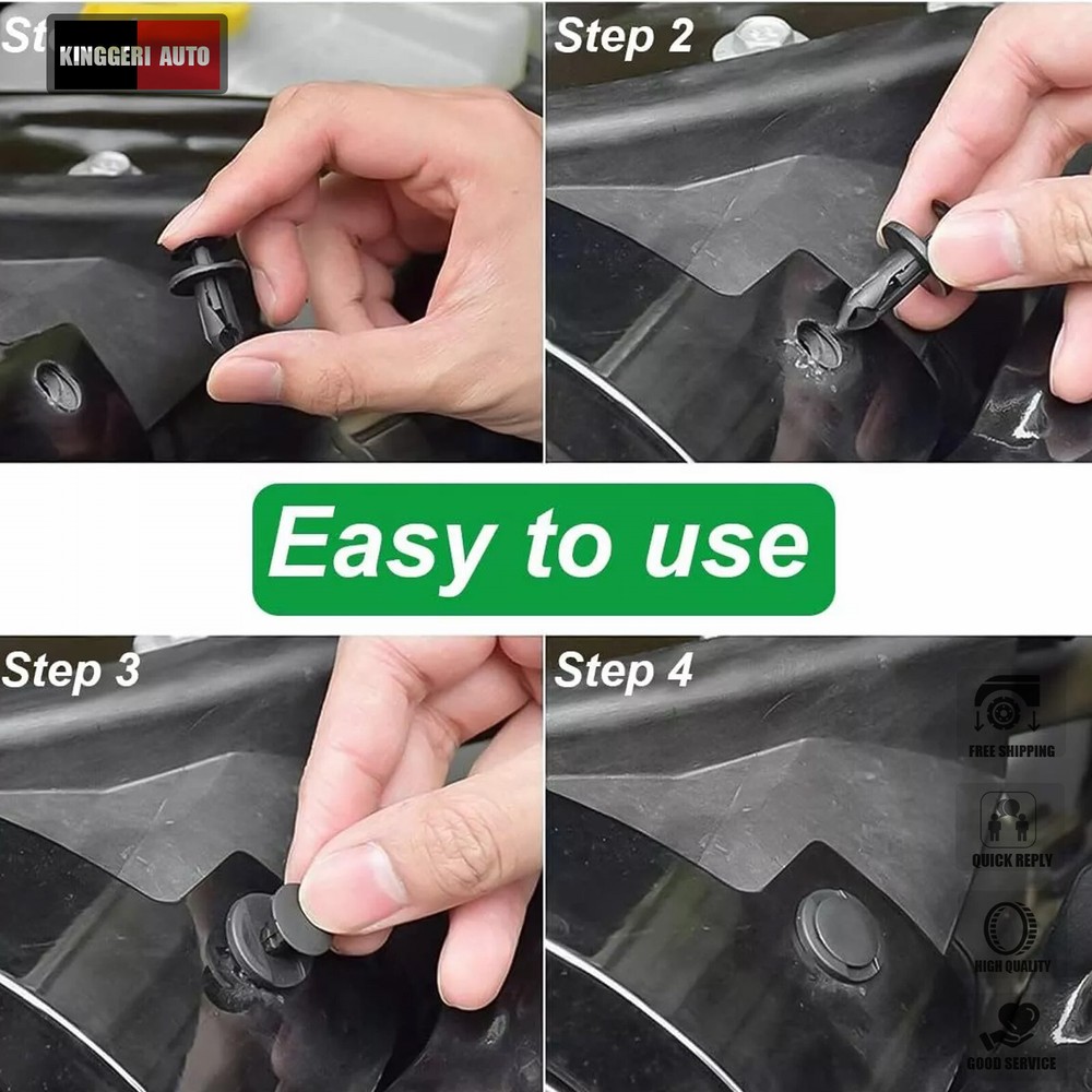 100x For Toyota Fixing Fastener Kit Bumper Fender Liner Push Type Retainer Clips
