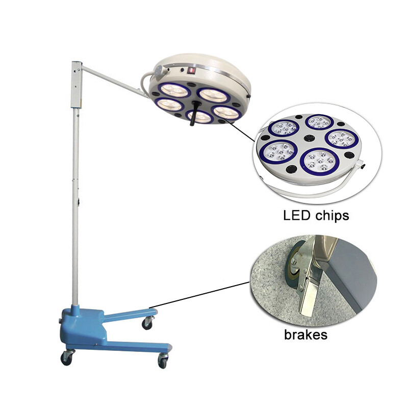 Surgical LED Operating Light Floor Standing Shadowless Dental Examination Light