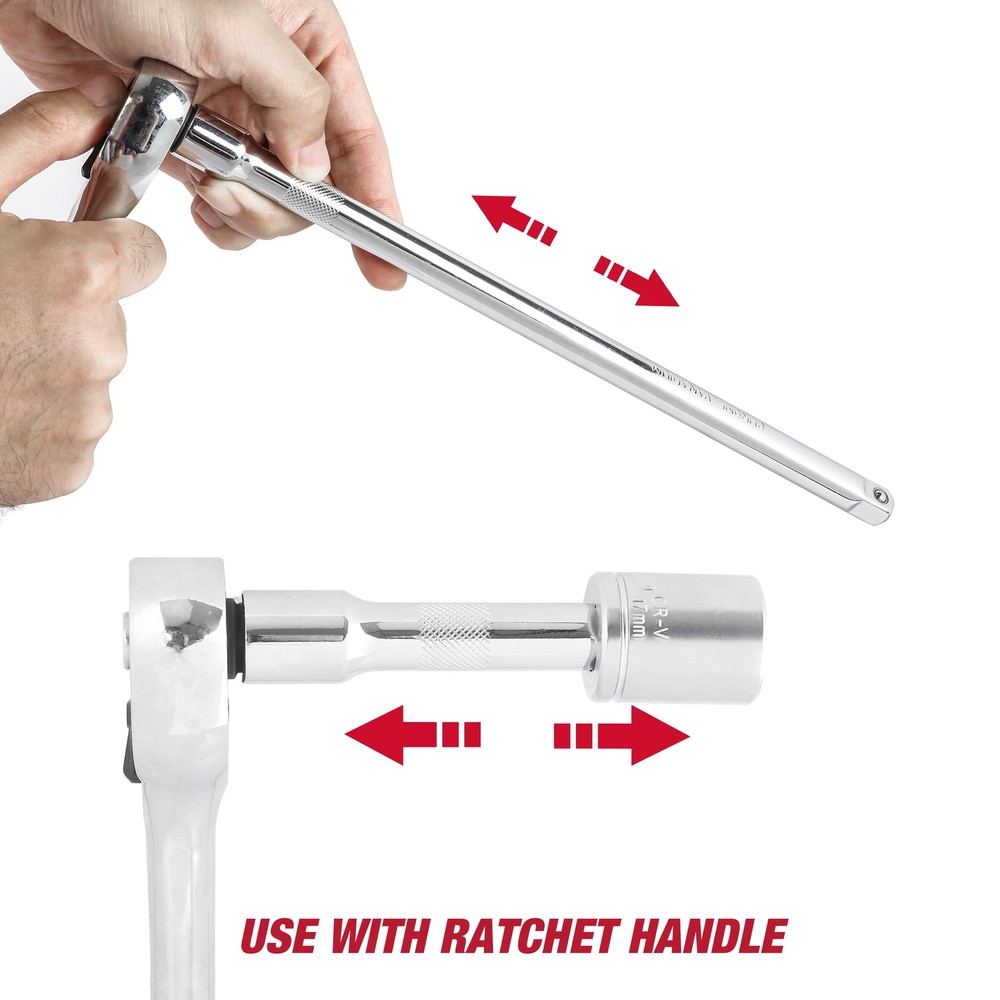 Hyper Tough 3/8-inch Socket Extension Set, 3-Sizes, Model 5807