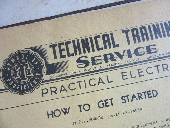 1941 Industrial Training Institute Student Worksheets. Electricity