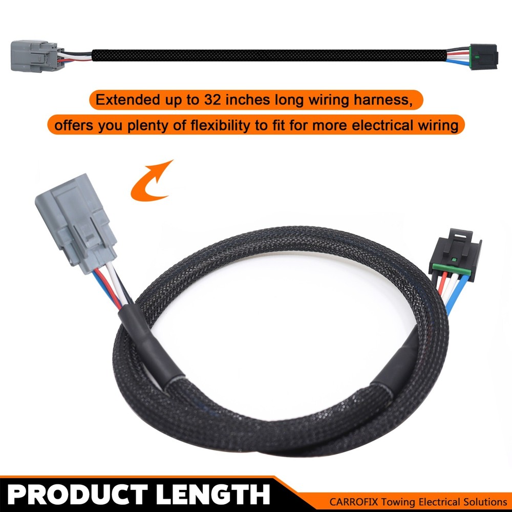 RAM Brake Control Adapter Plug-in Wiring Harness for Trailer Brake Controller
