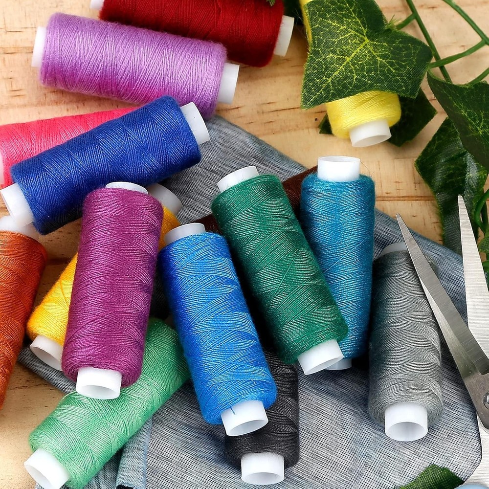 Vibrant 30 Color Polyester Threads Set - Perfect for DIY Hand Sewing Projects