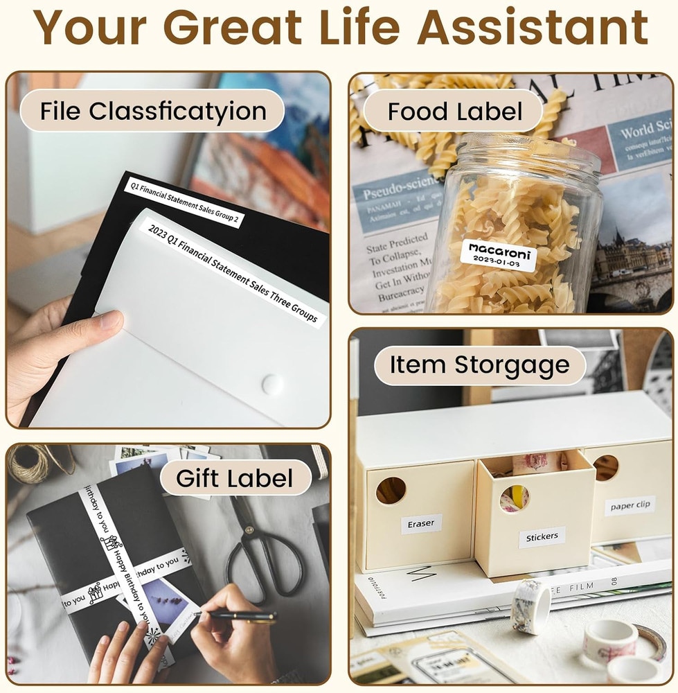 Label Maker, D30 Bluetooth Mini Label Maker Machine, Portable Thermal Printer S