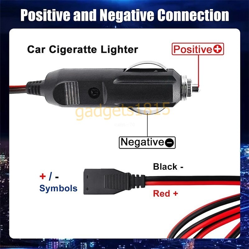 3-Pin Power Cord Car Cigarette Lighter Plug For Uniden Galaxy Midland CB Radio