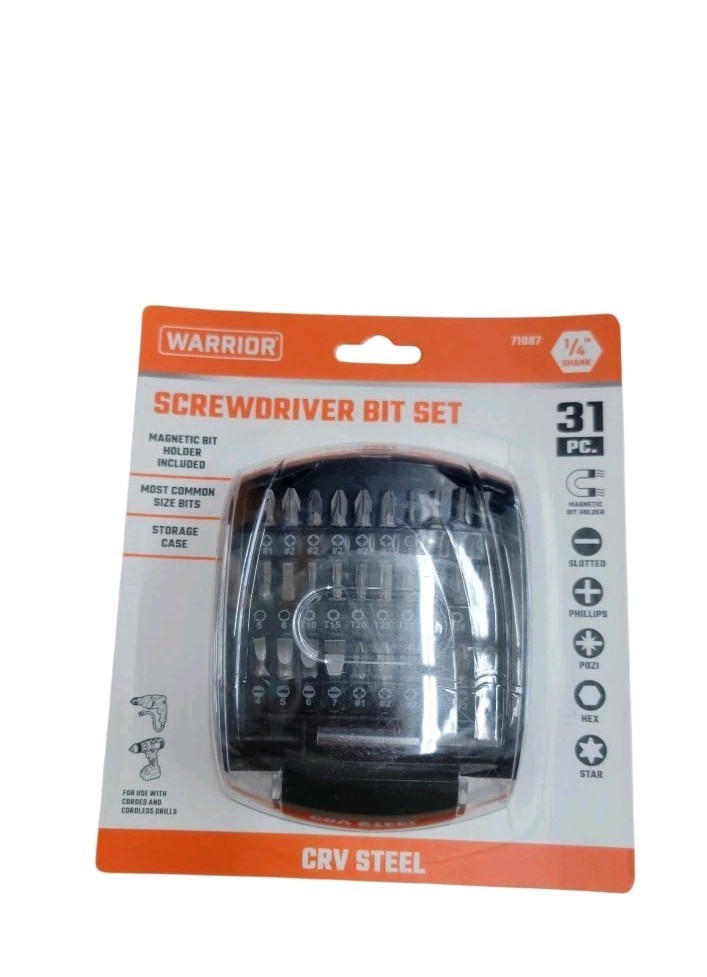 WARRIOR Screwdriver Bit Set, 31-Piece