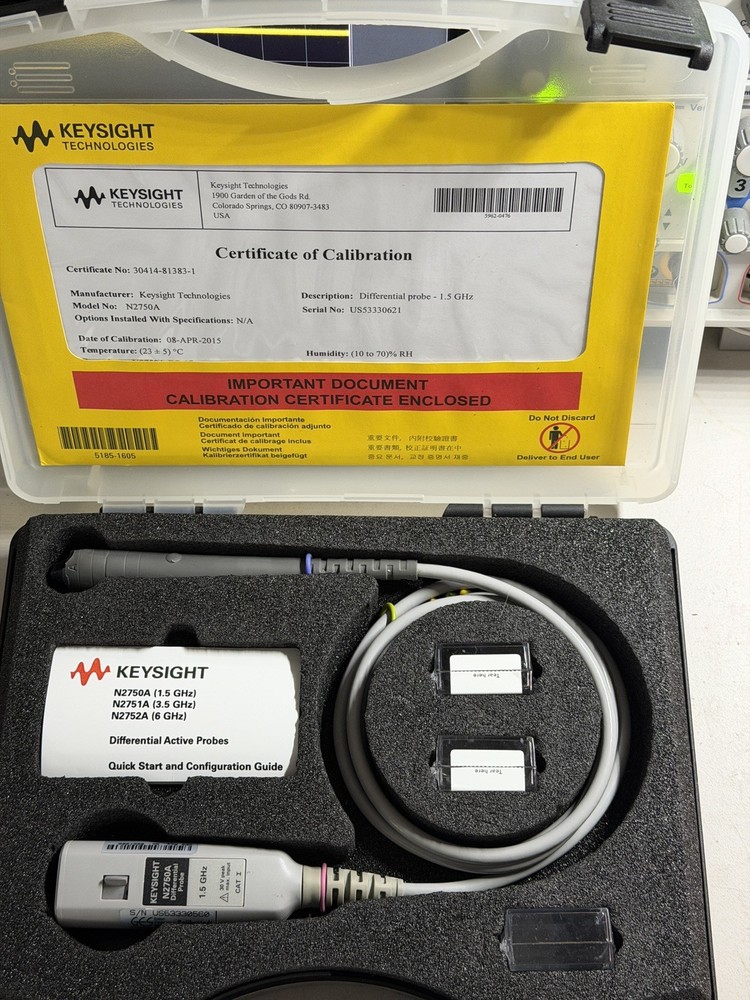 KEYSIGHT N2750A InfiniiMode Active Differential Probe 1.5GHz w/ Accessories
