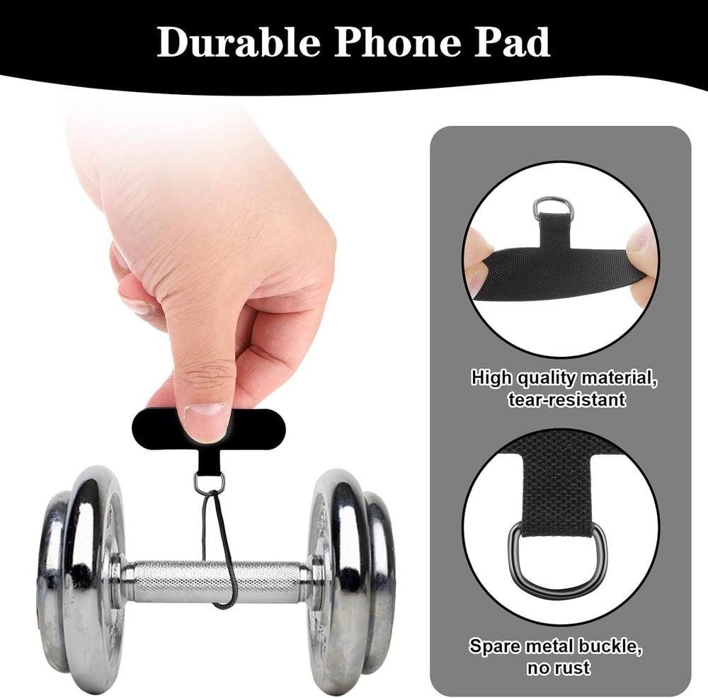 6 Pack Phone Tether Tab Thinner Durable Cell Phones Lanyard Patch Pad without Ad
